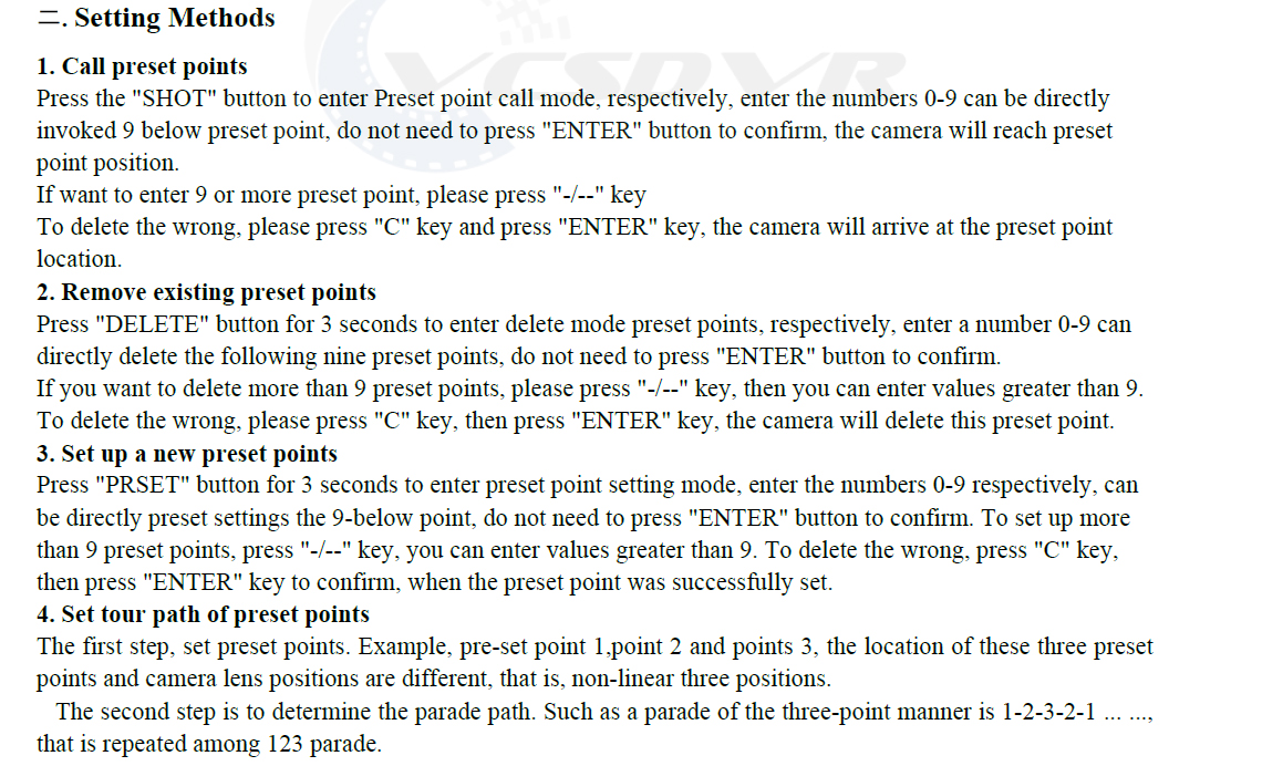 Manual Control PTZ