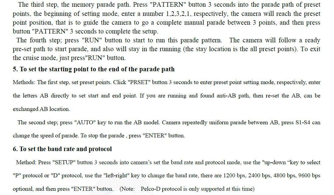 Manual Control PTZ